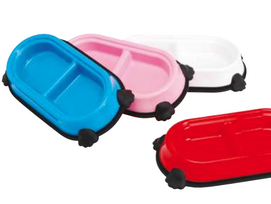Camon dvigubas spalvotas dubenėlis katėms, 26 x 13,5 cm