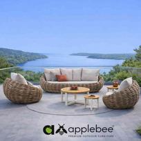 Lauko poilsio komplektas COCOON APPLEBEE sofa, du foteliai ir trys staliukai
