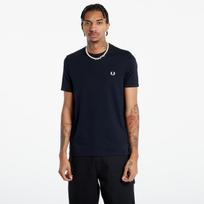 FRED PERRY Ringer Tee navy - Dydis XL (M3519 608 Marškinėliai)