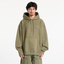 Nike Solo Swoosh Men's Pullover Hoodie Medium Olive/ Medium Olive/ White - Dydis XS (HV1082-222 Džemperiai)