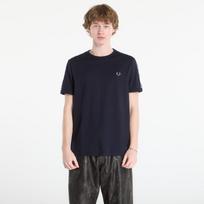 FRED PERRY Contrast Tape Ringer T-Shirt Navy/ Ace Blue - Dydis L (M4613 29B Marškinėliai)