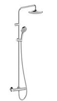 shower system with shower thermostat Vernis Blend 200 1jet, EcoSmart, chrome 26089000