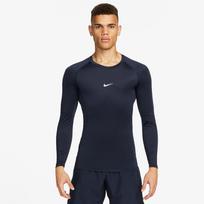 Nike Pro Men's Dri-FIT Tight Long-Sleeve Fitness Top Obsidian/ White - Dydis XL (FB7919-451 Marškinėliai)