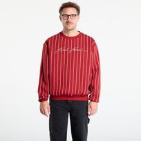 Karl Kani Autograph Pinstripe Sweat Os Crewneck Red - Dydis XL (PD00007595 Džemperiai)