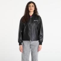 Karl Lagerfeld Jeans Faux Leather Bomber Jacket Black - Dydis M (B1W15026999 Striukės)