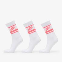 Nike Sportswear Dri-FIT Everyday Essential Crew Socks 3-Pack White/ Hot Punch/ Hot Punch - Dydis L (DX5089-100 Kojinės)
