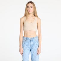 Calvin Klein Jeans Washed Woven Label Top Beige - Dydis M (J20J225246 AEA Marškinėliai)
