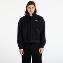 Nike Sportswear Club Men's High-Pile Fleece Coaches Jacket Black/ White - Dydis S (HV1429-010 Striukės)
