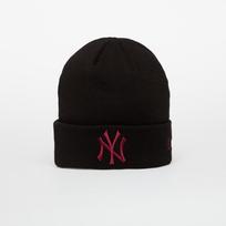 New Era Knit Medium MLB League Essential Beanie New York Yankees Black/ Frosted Burgundy (60691392 Kitos kepurės)
