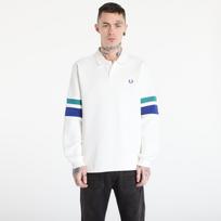 FRED PERRY Tipped Sleeve Collared Sweat Snow White - Dydis XL (M2416 129 Džemperiai)