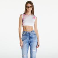 Calvin Klein Jeans Cropped Tank Top White - Dydis L (J20J223163 0LA Marškinėliai)