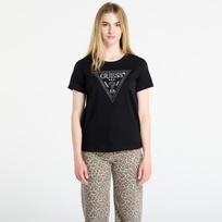 GUESS Ss Cn Krystal Triangle Tee Black - Dydis S (W5BI18I3Z14-JBLK Marškinėliai)