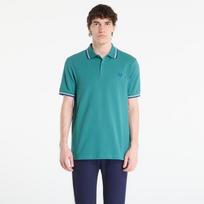 FRED PERRY Twin Tipped Fred Perry Shirt Deep Mint/ Snow White/ Soho Eclipse - Dydis S (M3600 03B Marškinėliai)
