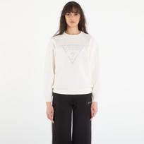 Guess Jeans Cn Triangle Studs Sweatshirt Cream White - Dydis XS (W6RQ16KB681-G012 Džemperiai)