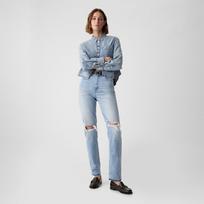 GAP Denim Pants Straight - Dydis High Rise Medium Vintage Destroy - Dydis W28 (570975-00 Kelnės)