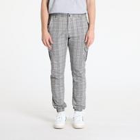 Urban Classics AOP Glencheck Cargo Jog Pants Grey - Dydis S (TB3138 black Kelnės)