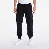 Urban Classics Washed Cargo Twill Jogging Pants Black - Dydis W33 (TB1435 Black Kelnės)