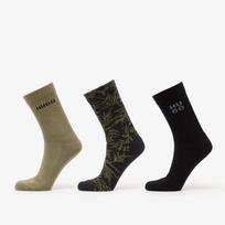 Hugo Boss Qs Rib Fern Socks 3-Pack Black - Dydis 40-46 (50553216-001 Kojinės)