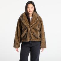 Urban Classics Ladies Short Faux Fur Jacket Brown/ Black - Dydis S (TB8120-01591 Striukės)