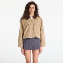 Urban Classics Ladies Workwear Cropped Cotton Jacket Union Beige - Dydis L (TB7726-03738 Striukės)