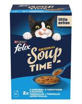 FELIX Original Soup Žuvies skoniai 6x48g su menkėmis ir tunu, papildoma drėgna maistas katėms