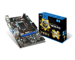 Pagrindinė plokštė MSI H81M-P33 (Atnaujinta) (Atnaujinta)