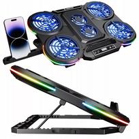 Žaidimų aušinimo stovas Rampage PROTE R6 – 10–17", RGB, reguliuojamas