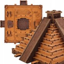 Dėlionė Majų piramidė Escape Room Box medinė 3D dėlionė Wooden.City