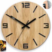Medinis sieninis laikrodis ModernClock ARABIK – 33 cm tylus laikrodis svetainei