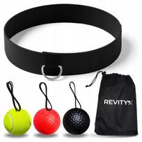 Reflekso kamuoliukas ant galvos bokso treniruočių rinkinys REFLEX BALL 3 vnt.