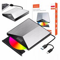 Išorinis DVD CD įrenginys grotuvas USB-C 3.0 įrašymo įrenginys nešiojamam ir staliniam kompiuteriui