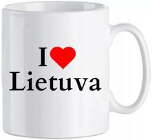 Puodelis su spauda I Love Lietuva Lietuva Europa dovana 330 ml