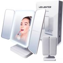 Kosmetinis makiažo veidrodis su LED