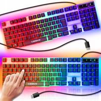 Žaidimų klaviatūra su LED, žaidėjams, Membraninė, USB