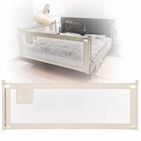 Apsauginis lovos barjeras vaikams, 180cm aukštas, smėlio spalvos