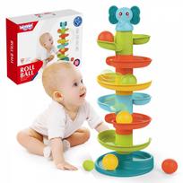 Kamuoliukų takelio spiralės rinkinys + 3 kamuoliukai WOOPIE BABY