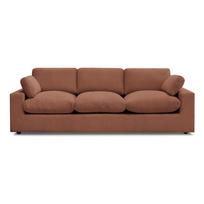 Oranžinės spalvos sofa iš kordinio velveto 250 cm Belair – Bobochic Paris