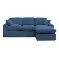 Mėlynos spalvos kampinė sofa iš kordinio velveto Belair – Bobochic Paris