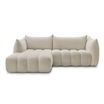 Smėlio spalvos kampinė sofa iš boucle (su kairiuoju kampu/su gultu) Azra – Bobochic Paris