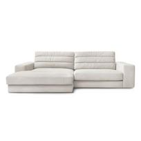 Smėlio spalvos kampinė sofa iš velveto (su kairiuoju kampu/su gultu) Sierra – Bobochic Paris