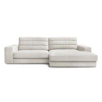 Smėlio spalvos kampinė sofa iš velveto (su dešiniuoju kampu/su gultu) Sierra – Bobochic Paris