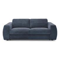 Tamsiai mėlynos spalvos sofa miegojimui/sulankstoma iš kordinio velveto 240 cm Hugo – Bobochic Paris