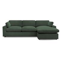 Žalios spalvos kampinė sofa iš kordinio velveto Belair – Bobochic Paris