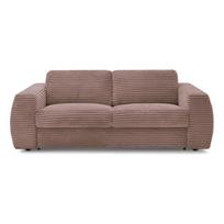 Rožinės spalvos sofa miegojimui/sulankstoma iš kordinio velveto 220 cm Hugo – Bobochic Paris