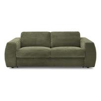 Žalios spalvos sofa miegojimui/sulankstoma iš kordinio velveto 220 cm Hugo – Bobochic Paris
