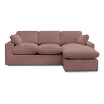 Rožinės spalvos kampinė sofa iš kordinio velveto Belair – Bobochic Paris