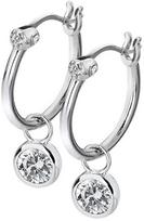 Hot Diamonds Sidabriniai apvalūs auskarai su 2in1 deimantais Hoops Topaz DE628 sHD1299