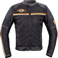 Vyriška motociklininko striukė W-TEC 2Stripe - Black-Beige-Orange XXL