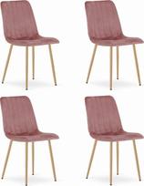 Leobert Kėdė LAVA - pink aksomas / medžio spalvos kojos x 4 | model_3785_4-LAVA-SIMY02 | 5903332069170