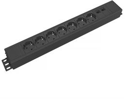 Kondator 935-T7DD 0,5 m 7 kontaktų elektros lizdų skirstytuvas vidinis Black | 935-T7DD | 7350030257046